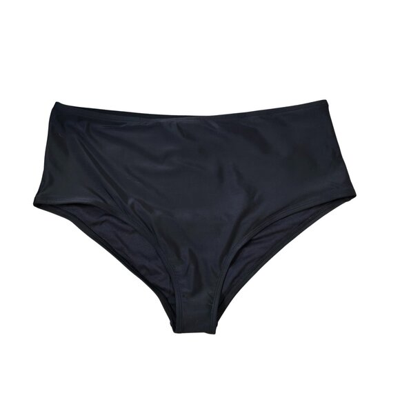 NWOT | Cupshe Black Tankini Swimsuit High Waisted Tummy Control 2 Piece | 3XL - Picture 3 of 5